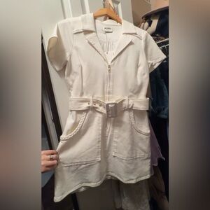 Show Me Your MuMu Cream Belted Mini Dress
